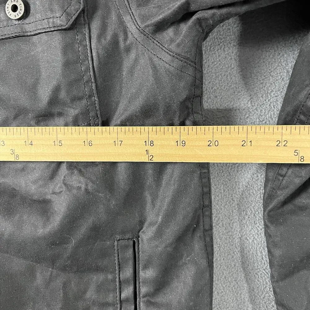 Flint and Tinder Jacket Mens Medium Gray Waxed Trucker Flannel Lined Huckberry
